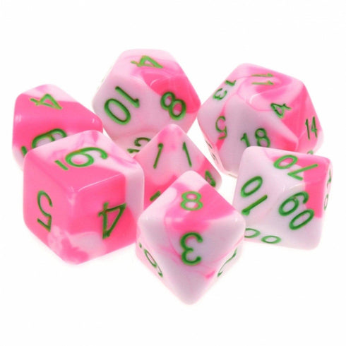 Pink Flamingo RPG Dice Set